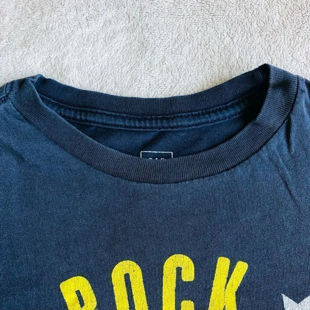 Gap Boys Bob Marley Roots Rock Reggae  Graphic Black T-Shirt